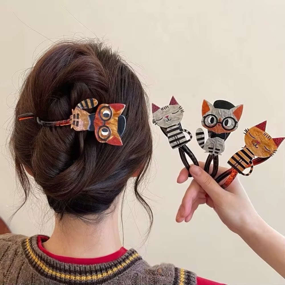 Cute Cat Hair Clips Set - Picture 4 of 6